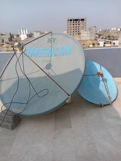 2 dish antina ammercan and super max aur 1 raciver 8000 mein