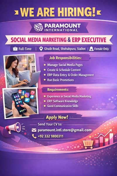 Company Name: Paramount International  Position Social Media Marketing