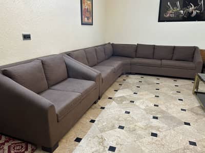 9 seater large L shaped sofa