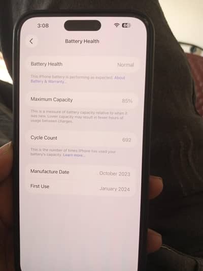 15 pro max 256 GB jv