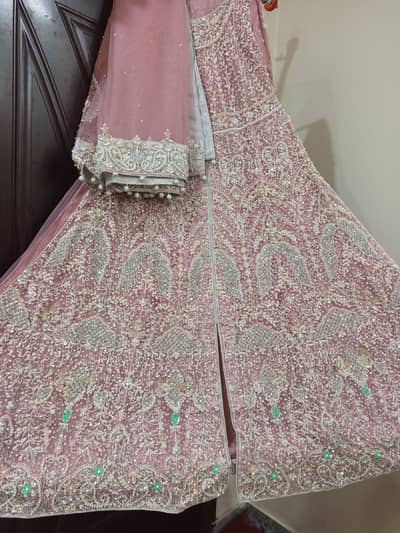 waleema wear fancy pink maxi