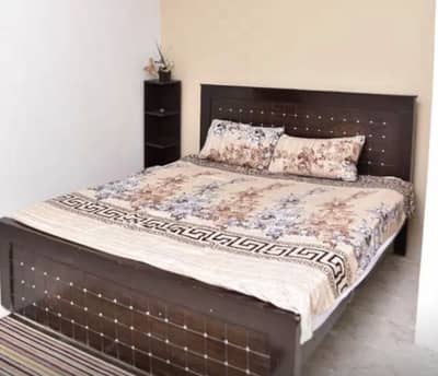 king size wooden bed with mattress mint condition