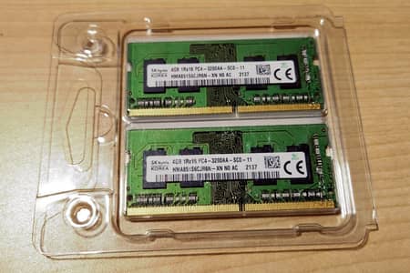 2 x SK Hynix 4GB DDR4 3200MHz PC4-25600 1.2V 1R x 16 SODIMM Laptop RAM