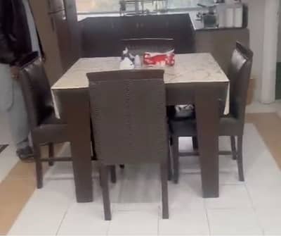 four seater wooden dinning table set