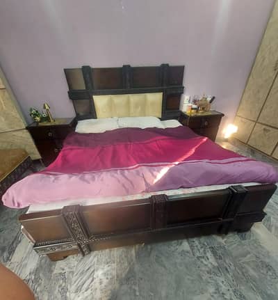 Used Queen Bed with Side Tables