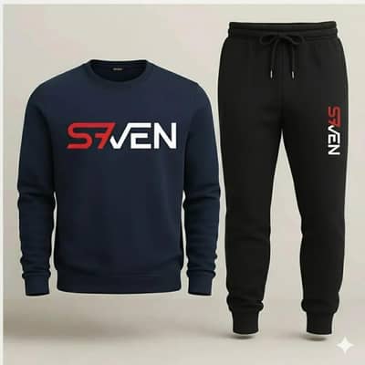Seven-7 printed fleece sweatshirt Track suit