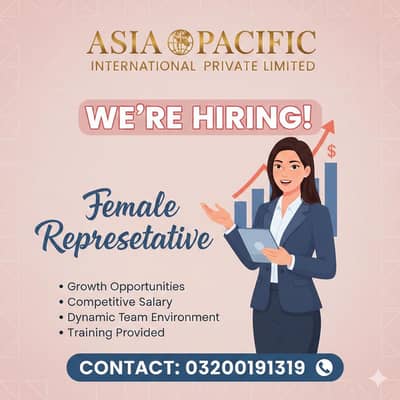 Female assistant and Sales representative .