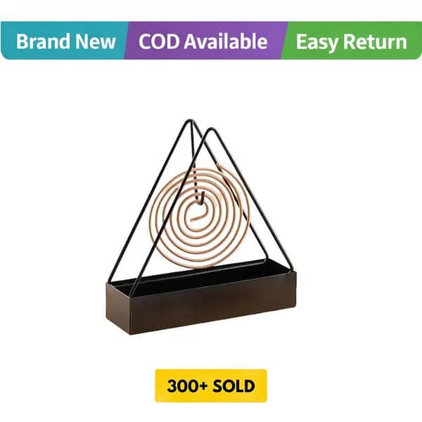Plastic body mosquito coil holder With Tray, Mosquito Coil Stand Triangle, Anti-scald Mosquito Coil Holder Stand Wax Melt Burner Home Decoration (House Hold Accessories)