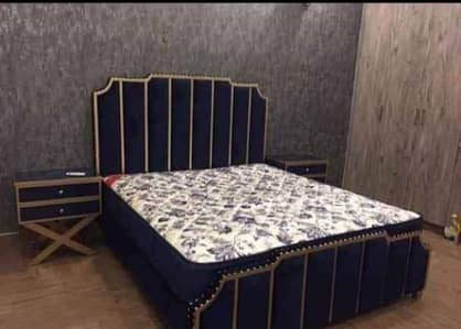 wooden bed/poshish bedset/king size bed/bed with side table/Furniture
