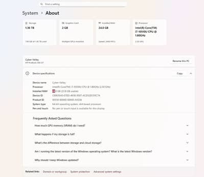 HP ProBook  Core i7 10th Gen 24GB RAM 2GB Graphip 1.5TB SSD, 15.6” FHD