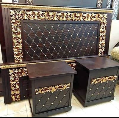 Double bed / bed set / king size bed / wooden bed / bed / Furniture