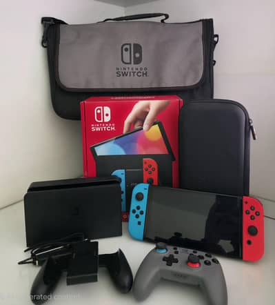 Nintendo Switch Oled Open Box. never used. WITH VARIOUS ACCESSORIES