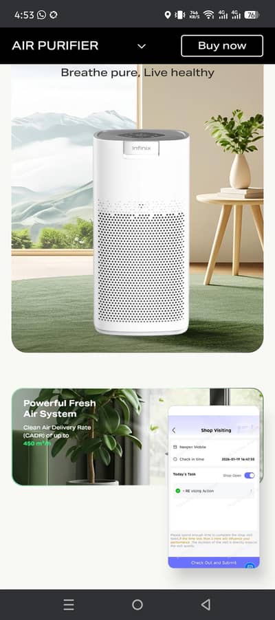 Brand New Infinix Air purifier