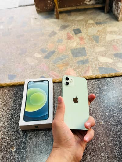 iphone 12 with Box 128GB PTA Approved Physical Esim 92 Health Gen1 WP