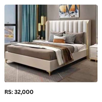 wooden bed/poshish bedset/king size bed/bed with side table/Furniture
