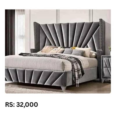 wooden bed/poshish bedset/king size bed/bed with side table/Furniture