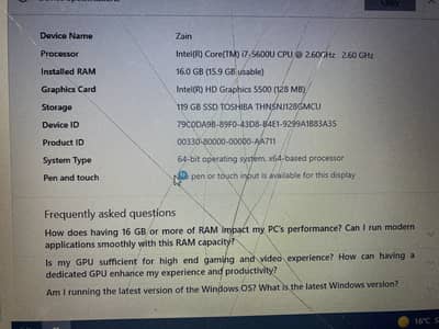 Dell Latitude 7250 | i7 - 5th Genteation