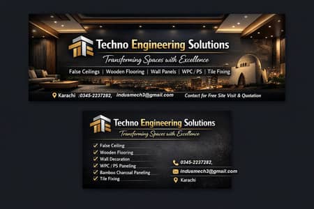 Modern False Ceiling, Wooden Flooring & Wall Panels in Karachi