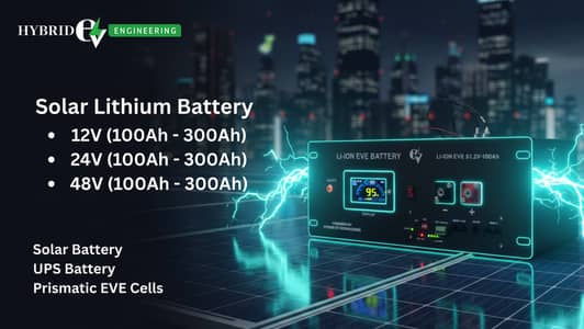 Lithium Solar Battery | 12V, 24V, 48V (100Ah - 300Ah) UPS Battery