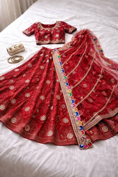 Brand New Kathan Lehenga – Heavy Work – Size Medium
