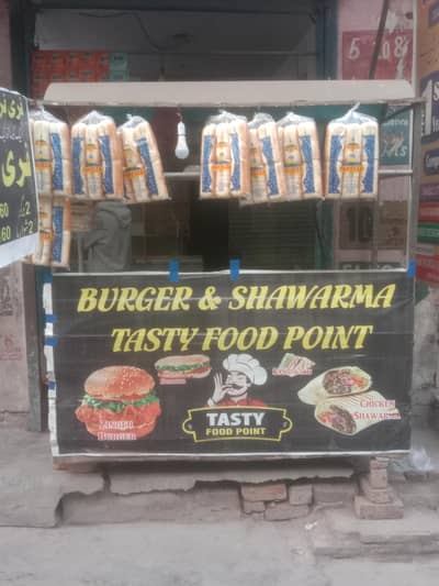 burger and shawarma and frice counter total steel body