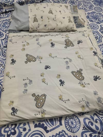 it's normal size quilt  with cover nd pillow
