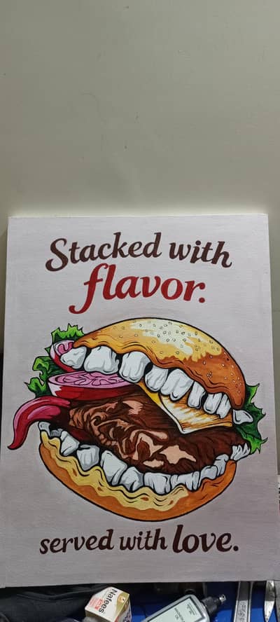 painting for burger shops