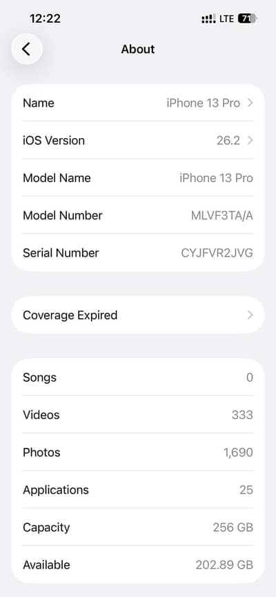 Iphone 13 pro PTA 256gb