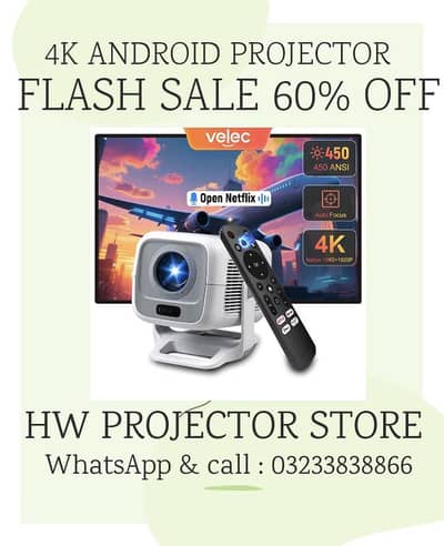 FULL HD 4k 4 ANDROID SMART PROJECTOR/MULTIMEDIA PROJECTOR/HOME CINEMA