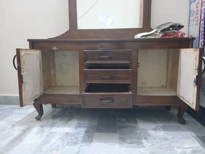 Solid Sheesham Wood Dressing Table with Mirror – 3 Years Used