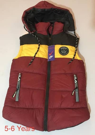1 PC Boys Stitched Parachute Quilted Plain steeveless Jacket