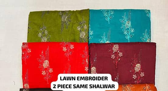 2pc lawn/Embroidery suit/Lawn 2pc suit/Bareeze/unstich suit