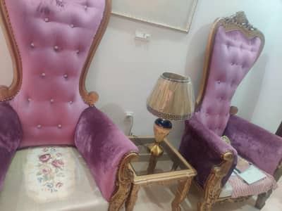 2 chairs and one table