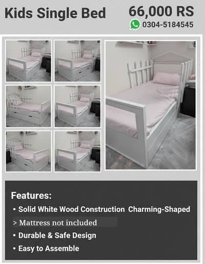 kids single bed | wooden kids bed | kids furniture | baby bed