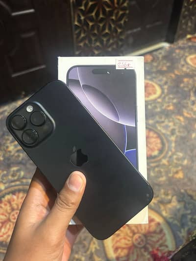 iPhone 16pro max 256 jv bertty health 100 orginal with box