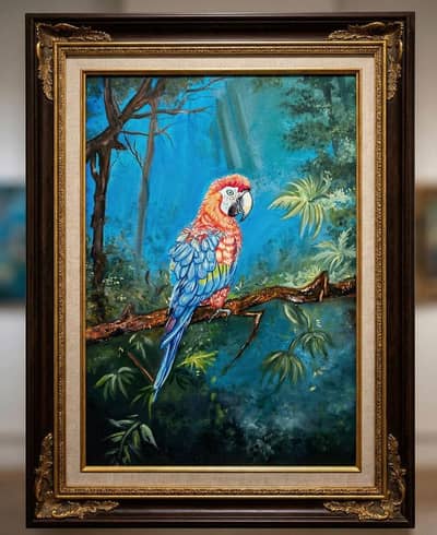macaw parrot painting 2×3