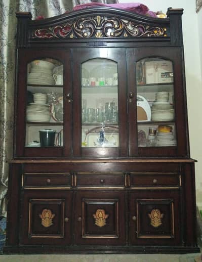 Wooden crockery cabinet / showcase