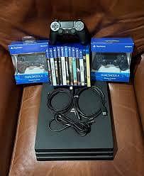 game PS4 pro 1 TB complete box