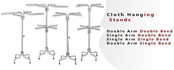5 Foot Boutique Cloth Hanger Stand- Stainless 03020062817