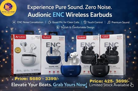 Audionic earbuds S680 and Audionic earbuds 425