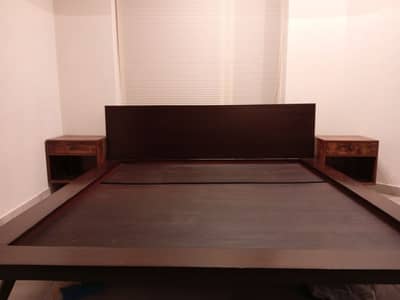 King Bed Set with Mattress and Side Tables King Size High Quality