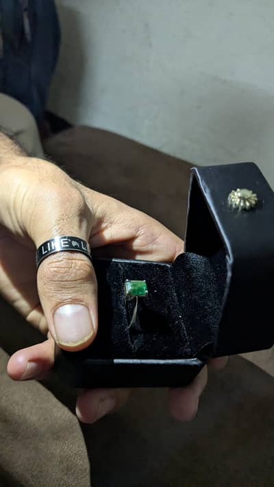 original stones ring in silver