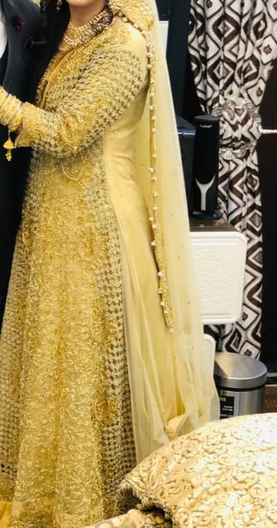 reception dress golden in color