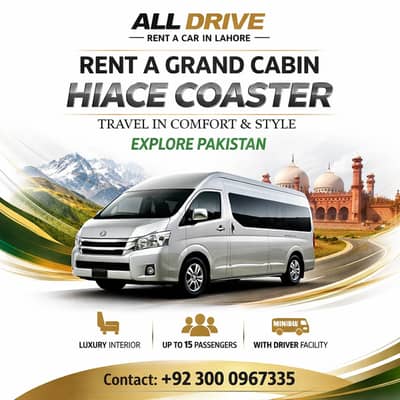 Rent A Bus, Hiace Grand Cabin, hiroof and Coaster for rent honda BRV