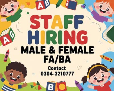 WE ARE HIRING – MALE & FEMALE STAFF *
