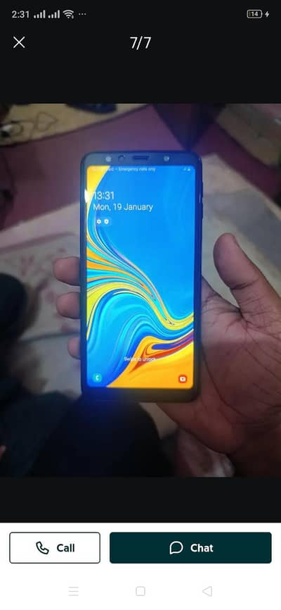 Sumsung a7 bht kaml ka mobile ha 6/128 ha royal orignal