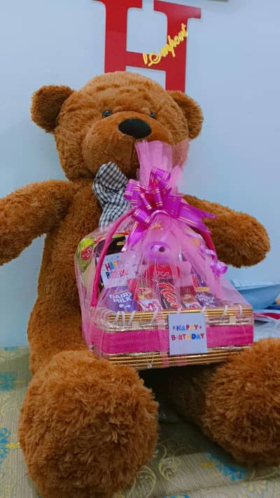 Teddy bear small and large size both available teddy basket03155284896