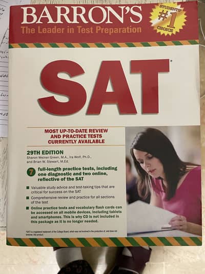 SAT PREP BOOK BARRON 29th EDITION BRAND NEW