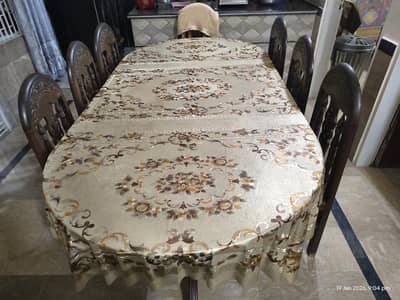 Dining Table with 8 chairs.
