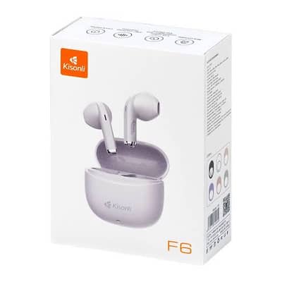 Kisonli TWZ F6 Wireless Earbuds with Charging Case & Noise reduction